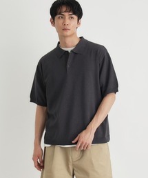 BACK NUMBER | 【BACK NUMBER】和紙ニットポロ襟プルオーバー (半袖 / サマーニット / 夏服 / 吸水速乾 / イージーケア / アンチピリング / ゆったり / ビジカジ / メンズ)(ニット/セーター)