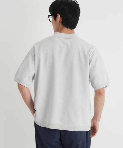 BACK NUMBER(バックナンバー)の「BACK NUMBER(バックナンバー)和紙ニットポロ襟プルオーバー(ニット/セーター・メンズ・ライトグレー/ダークグレー/ネイビー・S/M/XL/L)」の17枚目の写真