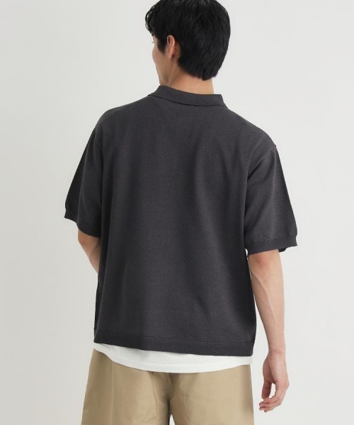 BACK NUMBER(バックナンバー)の「BACK NUMBER(バックナンバー)和紙ニットポロ襟プルオーバー(ニット/セーター・メンズ・ライトグレー/ダークグレー/ネイビー・S/M/XL/L)」の19枚目の写真
