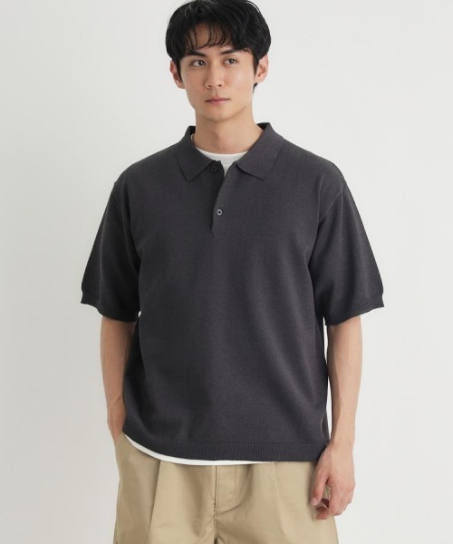 BACK NUMBER(バックナンバー)の「BACK NUMBER(バックナンバー)和紙ニットポロ襟プルオーバー(ニット/セーター・メンズ・ライトグレー/ダークグレー/ネイビー・S/M/XL/L)」の21枚目の写真
