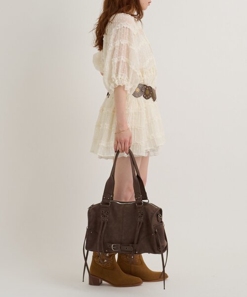 w closet(ダブルクローゼット)の「ドビードットチュニック シアーシャツ(シャツ/ブラウス・レディース・グリーン/ブラック/オフホワイト・FREE)」の11枚目の写真
