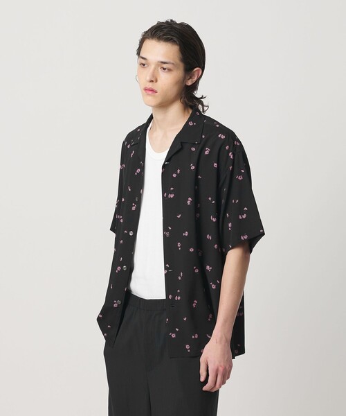MONKEY TIME(モンキータイム)の「フラワー プリント オープンカラー シャツ(シャツ/ブラウス・メンズ・パープル/ブラック・S/M/L/XL)」の5枚目の写真