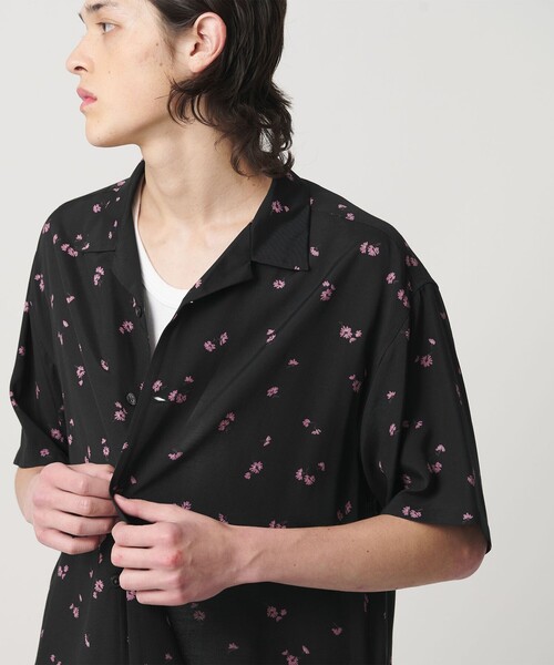 MONKEY TIME(モンキータイム)の「フラワー プリント オープンカラー シャツ(シャツ/ブラウス・メンズ・パープル/ブラック・S/M/L/XL)」の8枚目の写真