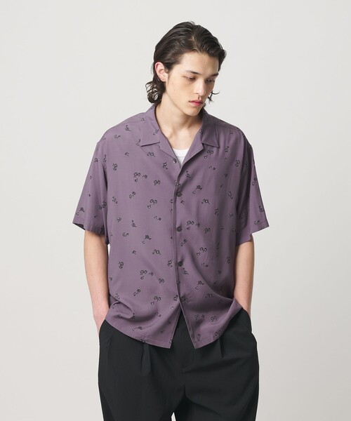 MONKEY TIME(モンキータイム)の「フラワー プリント オープンカラー シャツ(シャツ/ブラウス・メンズ・パープル/ブラック・S/M/L/XL)」の11枚目の写真