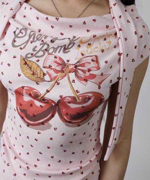 HOOK(フック)の「HOOK for girls オフショルダーノースリーブトップス (SS)(Tシャツ/カットソー・レディース・ホワイト/ピンク・FREE)」の12枚目の写真