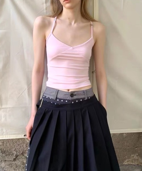 Vipoa(ヴィポア)の「Pastel pink halterneck camisole(タンクトップ・レディース・ライトピンク・FREE)」の11枚目の写真