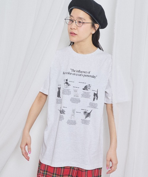fig London(フィグロンドン)の「cat studies Tshirt(Tシャツ/カットソー・レディース・アッシュグレー・FREE)」の11枚目の写真