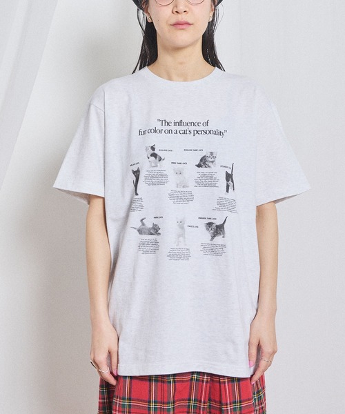fig London(フィグロンドン)の「cat studies Tshirt(Tシャツ/カットソー・レディース・アッシュグレー・FREE)」の13枚目の写真