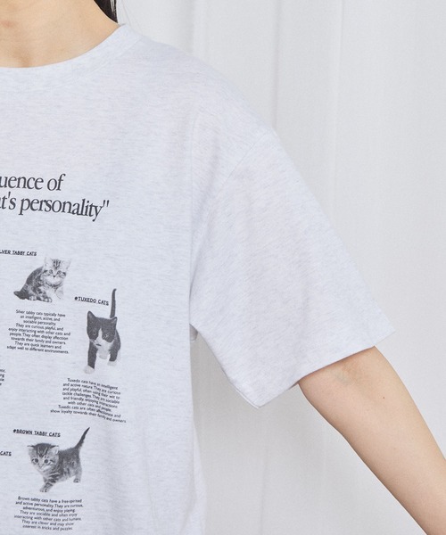 fig London(フィグロンドン)の「cat studies Tshirt(Tシャツ/カットソー・レディース・アッシュグレー・FREE)」の17枚目の写真