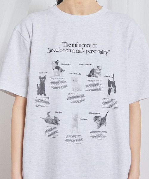 fig London(フィグロンドン)の「cat studies Tshirt(Tシャツ/カットソー・レディース・アッシュグレー・FREE)」の18枚目の写真