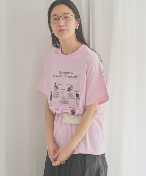 fig London(フィグロンドン)の「cat studies Tshirt(Tシャツ/カットソー・レディース・アッシュグレー/ピンク・FREE)」の20枚目の写真