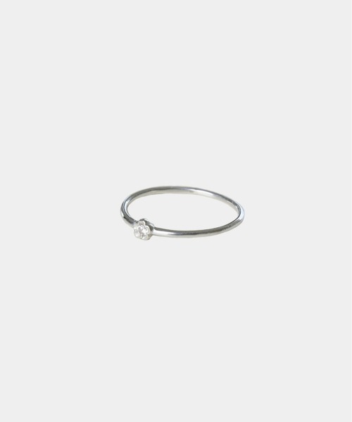 LA VORAGINE(ラ ヴォラジネ)の「金属アレルギー対応 ジルコニア リング シルバー ミニマル レイヤード ファッション(リング・レディース・A/C/D/B・FREE)」の4枚目の写真