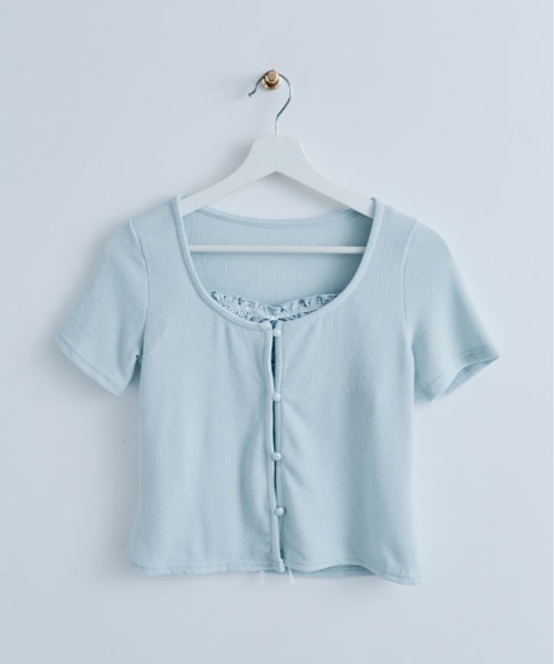 kirakiraShop(キラキラショップ)の「【2点セット】半袖 カーディガン&小花柄 キャミソール(キャミソール・レディース・イエロー/ピンク/ブルー/クリーム・FREE)」の15枚目の写真