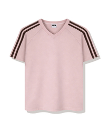 BASIC LABEL（ベーシックラベル）の「Matthew Track V-neck Short-sleeved T-shirt 4 Color [BLSV_1001]（Tシャツ/カットソー）」