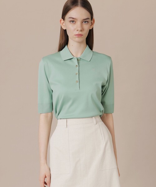 MACKINTOSH LONDON（マッキントッシュ ロンドン）の「【婦人画報6月号掲載】シルケットフライスポロ（ポロシャツ・レディース・ピンク系その他2/グリーン/ネイビー/ベージュ・38/40）」の2枚目の写真