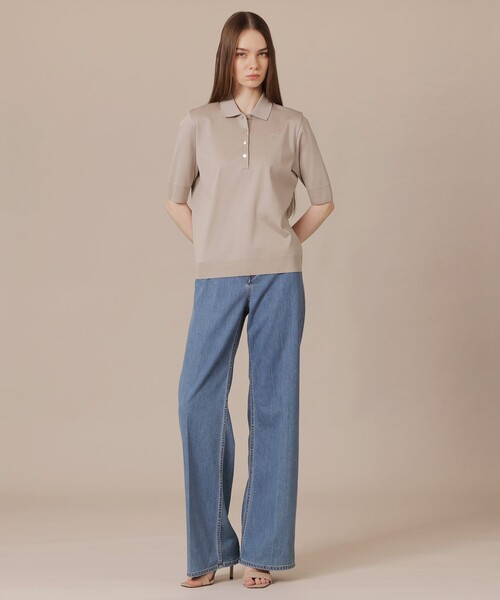 MACKINTOSH LONDON（マッキントッシュ ロンドン）の「【婦人画報6月号掲載】シルケットフライスポロ（ポロシャツ・レディース・ピンク系その他2/グリーン/ネイビー/ベージュ・38/40）」の7枚目の写真