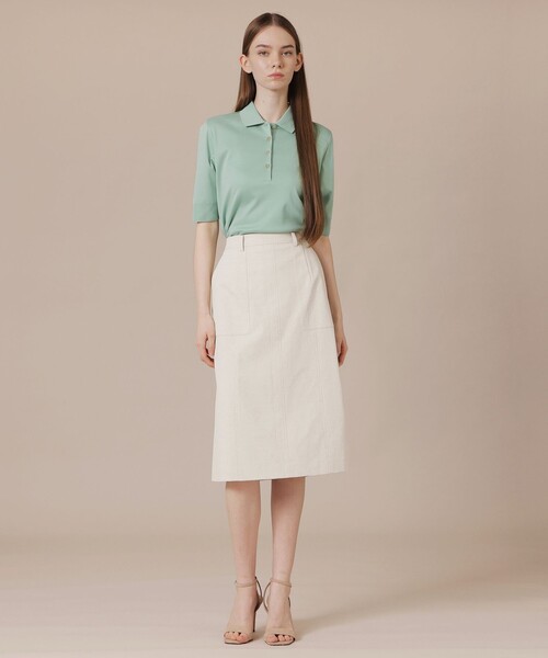 MACKINTOSH LONDON（マッキントッシュ ロンドン）の「【婦人画報6月号掲載】シルケットフライスポロ（ポロシャツ・レディース・ピンク系その他2/グリーン/ネイビー/ベージュ・38/40）」の8枚目の写真
