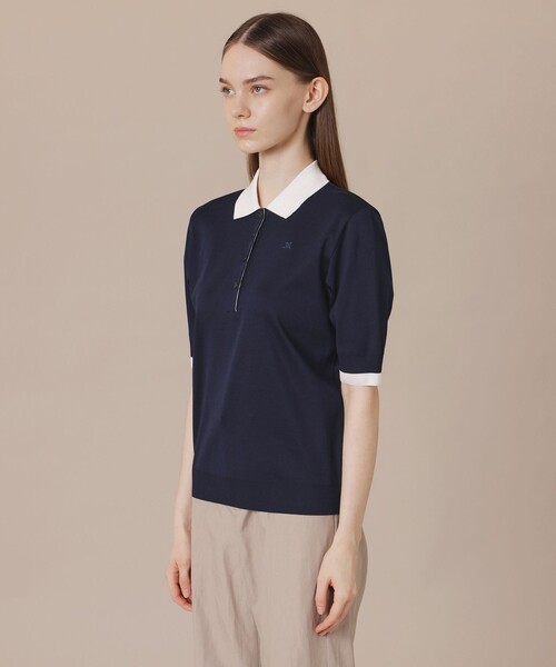 MACKINTOSH LONDON（マッキントッシュ ロンドン）の「【婦人画報6月号掲載】シルケットフライスポロ（ポロシャツ・レディース・ピンク系その他2/グリーン/ネイビー/ベージュ・38/40）」の10枚目の写真