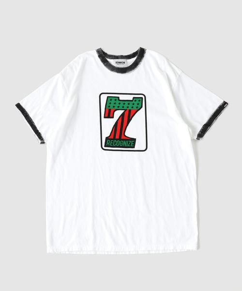 JOURNAL STANDARD(ジャーナルスタンダード)の「RECOGNIZE / レコグナイズ #7 VINYL TRIM TEE(Tシャツ/カットソー・メンズ・ホワイト・X-LARGE/LARGE/MEDIUM)」の1枚目の写真