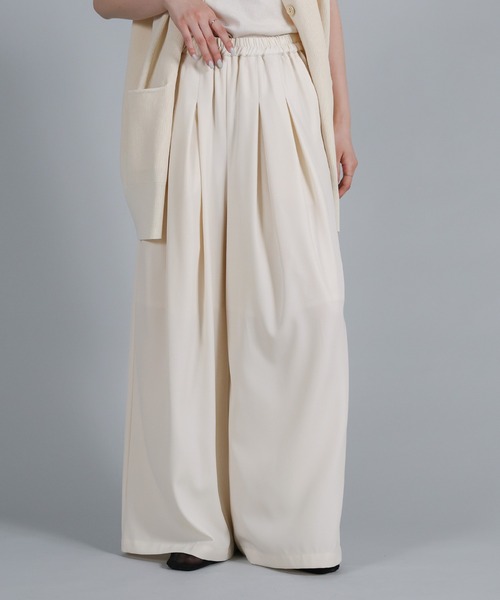 select MOCA Et(セレクトモカエト)の「【Et】Twill Gathered Easy Wide Pants(その他パンツ・レディース・ブラウン/アイボリー・LARGE/MEDIUM)」の15枚目の写真