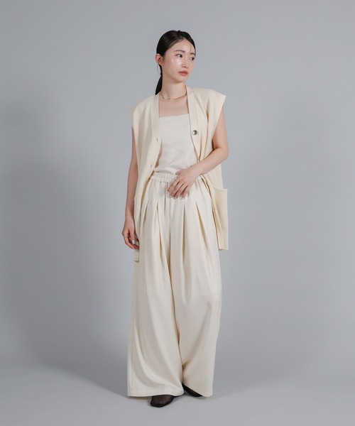 select MOCA Et(セレクトモカエト)の「【Et】Twill Gathered Easy Wide Pants(その他パンツ・レディース・ブラウン/アイボリー・LARGE/MEDIUM)」の18枚目の写真