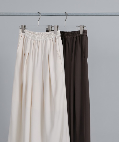select MOCA Et(セレクトモカエト)の「【Et】Twill Gathered Easy Wide Pants(その他パンツ・レディース・ブラウン/アイボリー・LARGE/MEDIUM)」の14枚目の写真