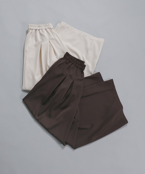 select MOCA Et(セレクトモカエト)の「【Et】Twill Gathered Easy Wide Pants(その他パンツ・レディース・ブラウン/アイボリー・LARGE/MEDIUM)」の22枚目の写真