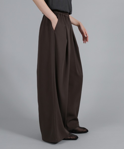 select MOCA Et(セレクトモカエト)の「【Et】Twill Gathered Easy Wide Pants(その他パンツ・レディース・ブラウン/アイボリー・LARGE/MEDIUM)」の6枚目の写真