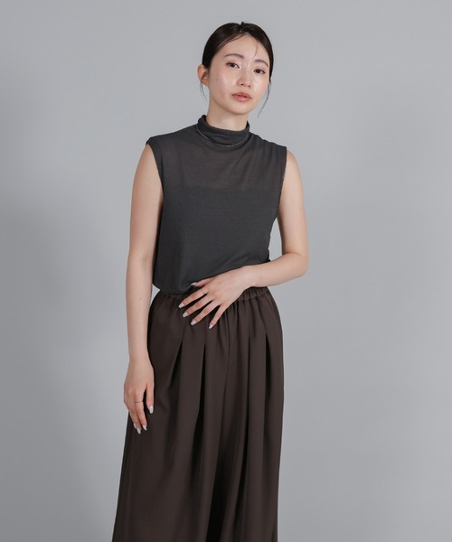select MOCA Et(セレクトモカエト)の「【Et】Twill Gathered Easy Wide Pants(その他パンツ・レディース・ブラウン/アイボリー・LARGE/MEDIUM)」の7枚目の写真