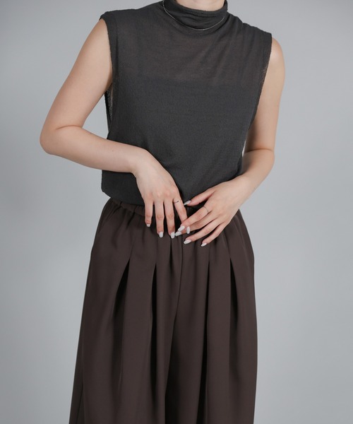 select MOCA Et(セレクトモカエト)の「【Et】Twill Gathered Easy Wide Pants(その他パンツ・レディース・ブラウン/アイボリー・LARGE/MEDIUM)」の12枚目の写真