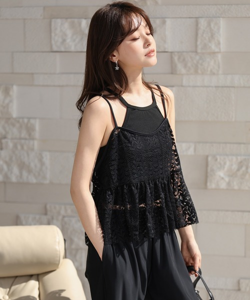 TeddyShop（テディショップ）の「【大きいサイズ有】ペプラムレーストップス+クロップド丈リブハイネックビキニ+ロングワイドラッシュパンツ 4点セット レディース水着（水着・レディース・ブラック/ホワイト・LL/L/M/S）」の22枚目の写真