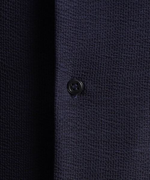 MONSIEUR NICOLE(ムッシュニコル)の「【canal deux Luxe】サッカーストライプ 7分袖シャツ(シャツ/ブラウス・メンズ・オフホワイト/チャコールグレー/ネイビー・X-LARGE/LARGE/MEDIUM/XX-LARGE)」の15枚目の写真