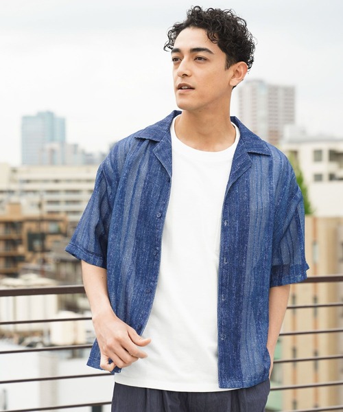 BAYFLOW(ベイフロー)の「インディゴライクレースシャツ(シャツ/ブラウス・メンズ・ライトブルー/ピンク/ダークブルー/ライトグレー・MEDIUM/LARGE)」の17枚目の写真