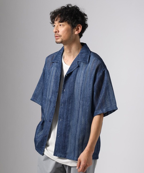 BAYFLOW(ベイフロー)の「インディゴライクレースシャツ(シャツ/ブラウス・メンズ・ライトブルー/ピンク/ダークブルー/ライトグレー・MEDIUM/LARGE)」の15枚目の写真