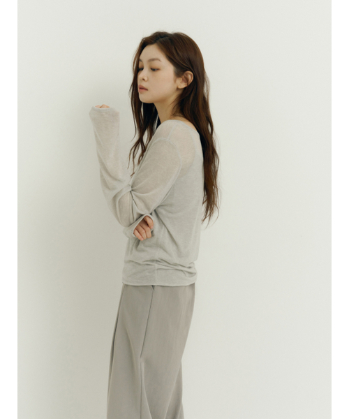 Yuje(ユジェ)の「BUTTON CAMI & TOP (Grey)(Tシャツ/カットソー・レディース・その他・FREE)」の8枚目の写真