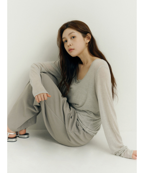 Yuje(ユジェ)の「BUTTON CAMI & TOP (Grey)(Tシャツ/カットソー・レディース・その他・FREE)」の10枚目の写真
