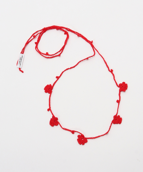 FRAMeWORK（フレームワーク）の「JANE SMITH crochet flower string（その他小物・レディース・ブラック/レッド・FREE）」の2枚目の写真