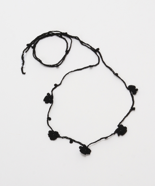 FRAMeWORK（フレームワーク）の「JANE SMITH crochet flower string（その他小物・レディース・ブラック/レッド・FREE）」の6枚目の写真