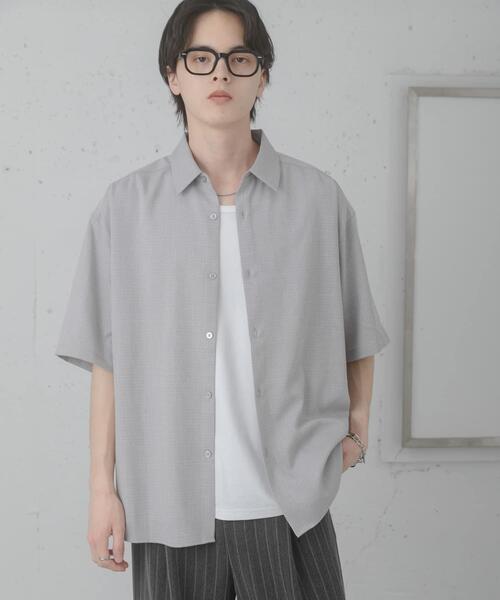 SENSE OF PLACE by URBAN RESEARCH（センスオブプレイスバイアーバンリサーチ）の「メランジレギュラーカラーショートスリーブシャツ（シャツ/ブラウス・メンズ・ブラック/ブルー/グレー・LARGE/MEDIUM）」の13枚目の写真