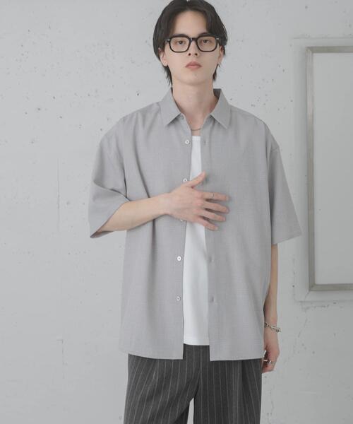 SENSE OF PLACE by URBAN RESEARCH（センスオブプレイスバイアーバンリサーチ）の「メランジレギュラーカラーショートスリーブシャツ（シャツ/ブラウス・メンズ・ブラック/ブルー/グレー・LARGE/MEDIUM）」の15枚目の写真