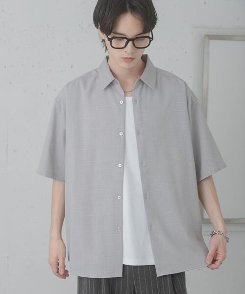 SENSE OF PLACE by URBAN RESEARCH（センスオブプレイスバイアーバンリサーチ）の「メランジレギュラーカラーショートスリーブシャツ（シャツ/ブラウス・メンズ・ブラック/ブルー/グレー・LARGE/MEDIUM）」の16枚目の写真