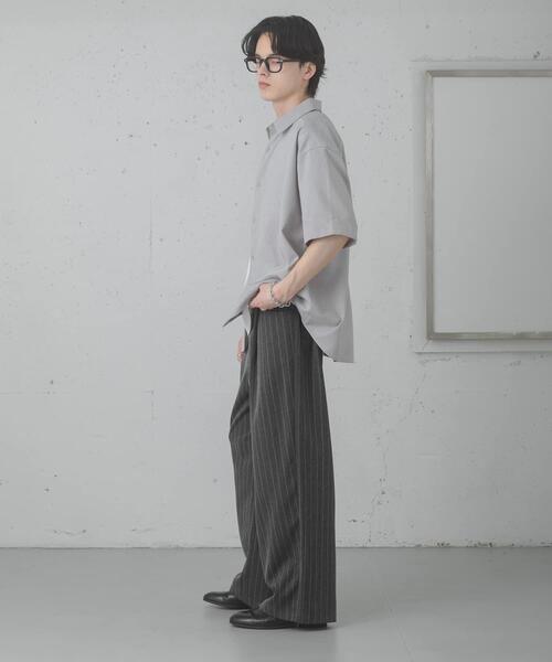 SENSE OF PLACE by URBAN RESEARCH（センスオブプレイスバイアーバンリサーチ）の「メランジレギュラーカラーショートスリーブシャツ（シャツ/ブラウス・メンズ・ブラック/ブルー/グレー・LARGE/MEDIUM）」の19枚目の写真