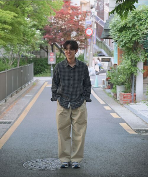 NOT ONLY FOR TODAY（ノットオンリーフォートゥデイ）の「リンクルチェックサイドポケットシャツ[ダークネイビー]（シャツ/ブラウス・メンズ・その他・MEDIUM/LARGE/X-LARGE）」の7枚目の写真