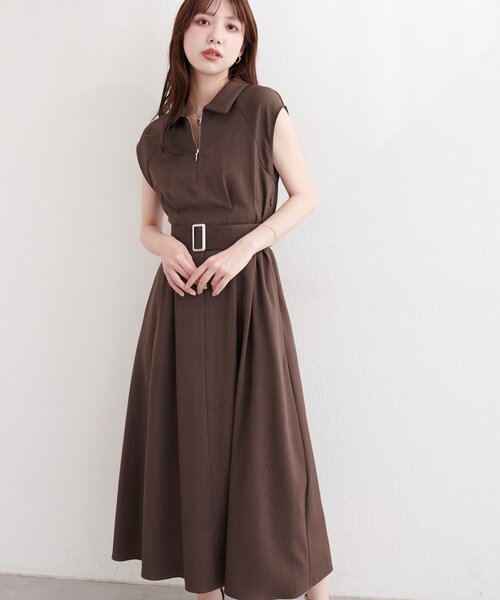 natural couture ワンピース まとめ売り フロントZIP衿付きワンピース（ワンピース）｜natural couture