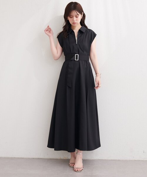 natural couture(ナチュラルクチュール)の「フロントZIP衿付きワンピース(ワンピース・レディース・ブラック/ブルー/ブラウン/オレンジ/ライトベージュ・MEDIUM/LARGE)」の10枚目の写真