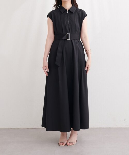 natural couture(ナチュラルクチュール)の「フロントZIP衿付きワンピース(ワンピース・レディース・ブラック/ブルー/ブラウン/オレンジ/ライトベージュ・MEDIUM/LARGE)」の11枚目の写真