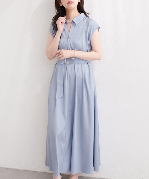 natural couture(ナチュラルクチュール)の「フロントZIP衿付きワンピース(ワンピース・レディース・ブラック/ブルー/ブラウン/オレンジ/ライトベージュ・MEDIUM/LARGE)」の22枚目の写真
