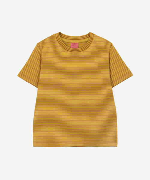 Yonetomi(ヨネトミ)の「Yonetomi | 〈別注〉クルーネックボーダーTシャツ WOMEN(Tシャツ/カットソー・レディース・パープル系その他/ブルー系その他2/オレンジ系その他/イエロー系その他/ブルー系その他・M)」の6枚目の写真