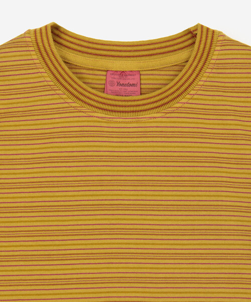 Yonetomi(ヨネトミ)の「Yonetomi | 〈別注〉クルーネックボーダーTシャツ WOMEN(Tシャツ/カットソー・レディース・パープル系その他/ブルー系その他2/オレンジ系その他/イエロー系その他/ブルー系その他・M)」の8枚目の写真