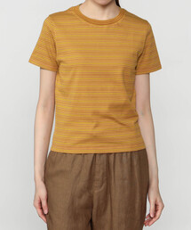 別注】＜MUVEIL＞6分袖 レース ボーダー カットソー ‐united LOVE